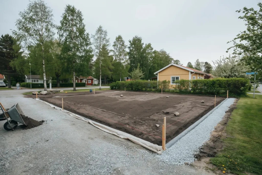 dr nerande markarbete och f rberedelse f r attefallshus i skegrie