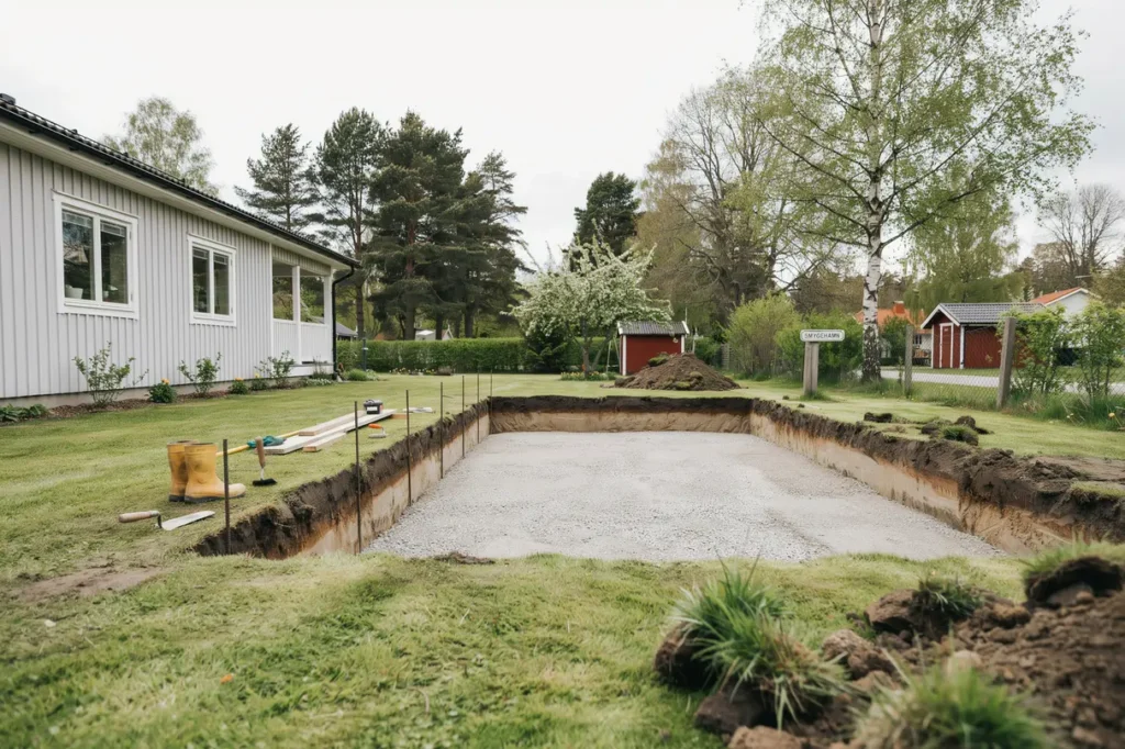 markarbete och schakt f r garagegrund i smygehamn trelleborg