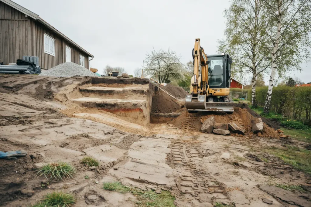 schaktning p tomten s skapar du r tt f ruts ttningar f r ett h llbart markarbete